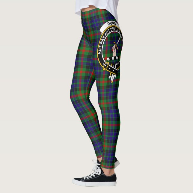 Leggings Clan escocesa Gunn Escudo moderna Mujeres Tartán (Izquierda)