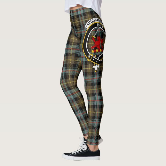Leggings Clan Farquharson de Scotstee Tartán Crest Weathere (Izquierda)