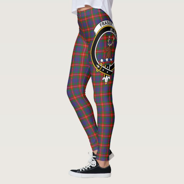 Leggings Clan Fraser de Lovat Escudo Tartán Mujeres (Izquierda)