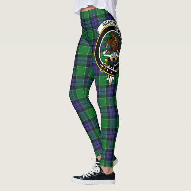Leggings Clan Graham de Escocia Escudo Tartán (Izquierda)