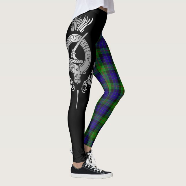 Leggings Clan Gunn Escudo y Tartán (Derecha)