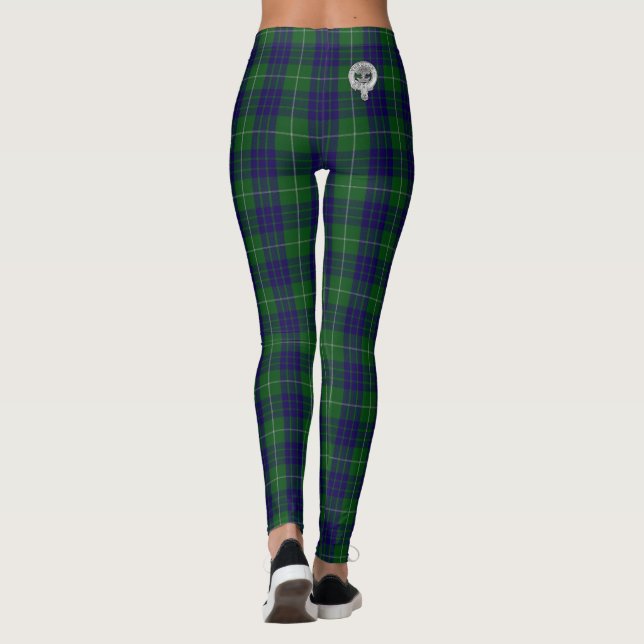 Leggings Clan Hamilton Escudo y Hunting Tartán (Reverso)