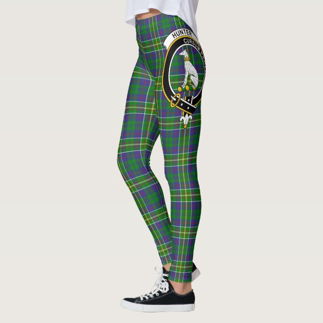 Leggings Clan Hunter escocés de Hunterston Escudo Tartán (Izquierda)