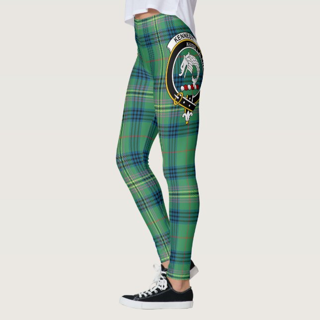 Leggings Clan Kennedy Antiguo Escudo Tartán Mujeres (Izquierda)