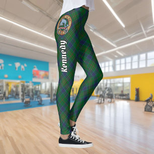 Leggings Clan Kennedy Escudo sobre Tartán