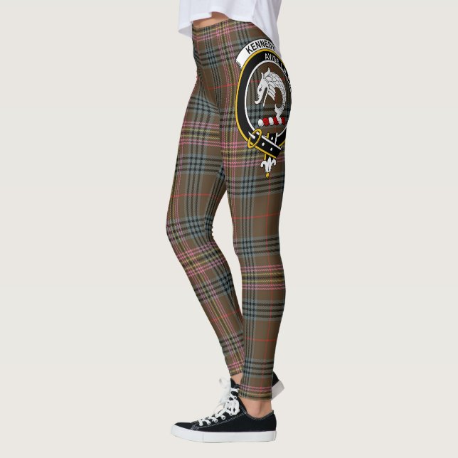 Leggings Clan Kennedy Weathered Escudo Tartán Mujeres (Izquierda)