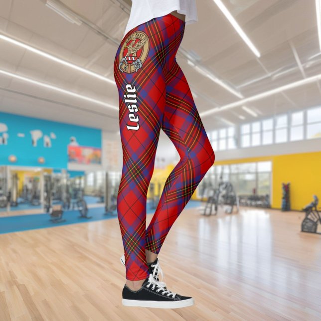 Leggings Clan Leslie Escudo sobre Red Tartán (Subido por el creador)