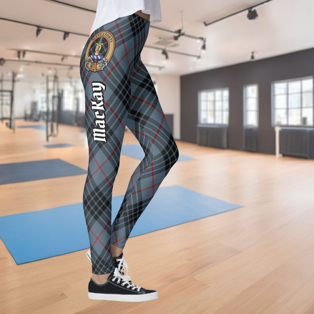Leggings Clan MacKay Escudo sobre Blue Tartán (Subido por el creador)