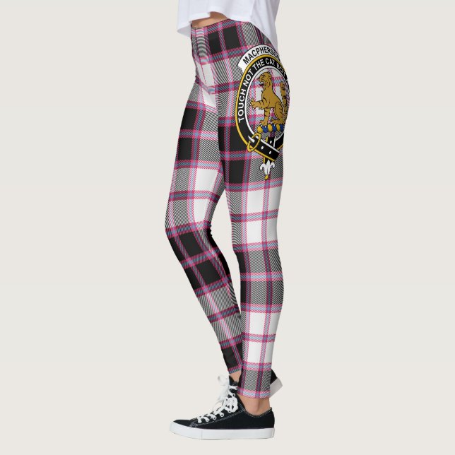 Leggings Clan MacPherson Escocés Caza Moderno Cresta Tartán (Izquierda)