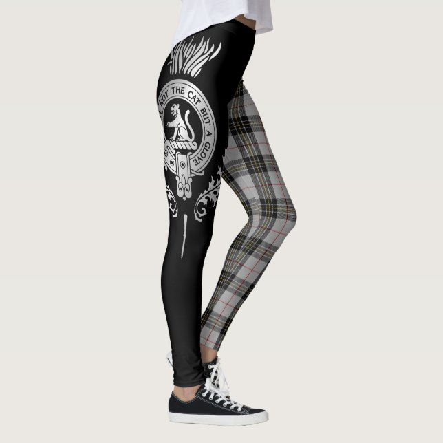 Leggings Clan MacPherson Escudo y Tartán (Derecha)