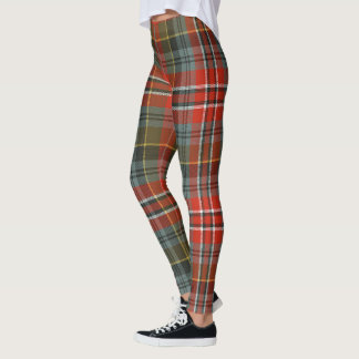 Leggings Clan MacPherson Tartán Escocés Desgastado Mujeres