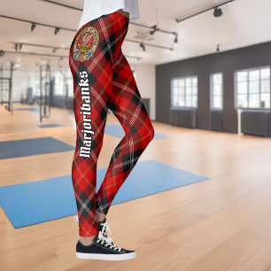 Leggings Clan Marjoribanks Escudo sobre Tartán