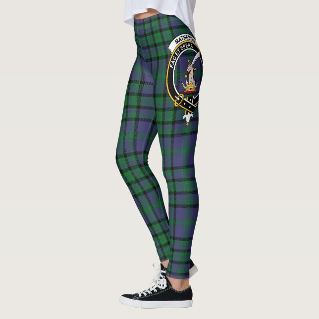 Leggings Clan Matheson Escudo de Caza Tartán Mujeres (Izquierda)