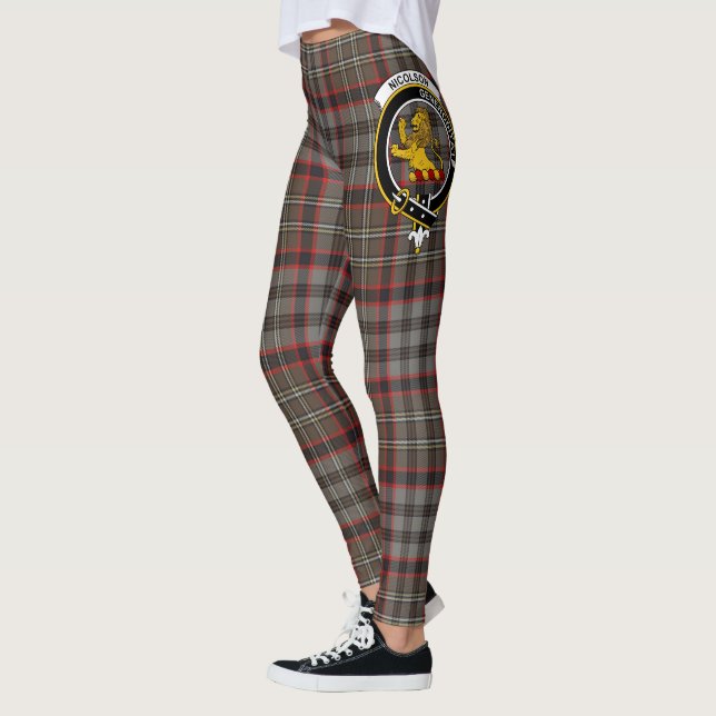 Leggings Clan Nicolson Hunting Weathered Crest de Scotstee (Izquierda)