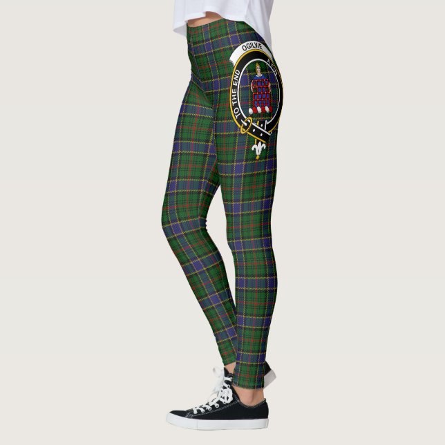 Leggings Clan Ogilvie Escudo de Caza Tartán Mujeres (Izquierda)