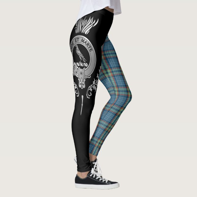 Leggings Clan Ralston Escudo y Tartán (Derecha)
