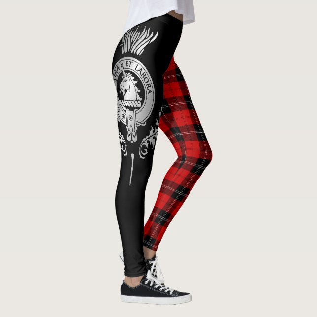 Leggings Clan Ramsay Escudo y Tartán (Derecha)