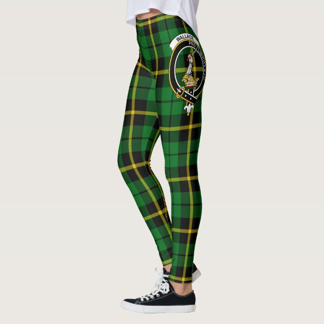 Leggings Clan Wallace Escudo de Caza Tartán Mujeres (Izquierda)