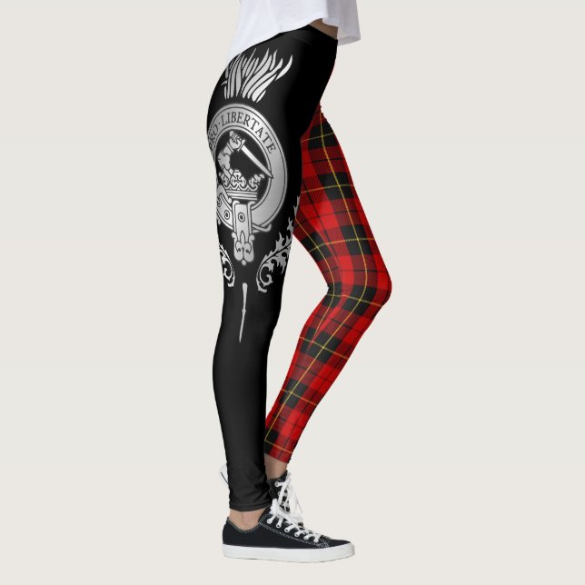 Leggings Clan Wallace Escudo y Tartán (Derecha)