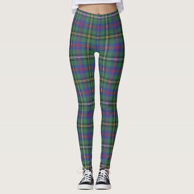 Leggings Clan Wood Tartan Plaid Scottish Kilt Pattern (Anverso)