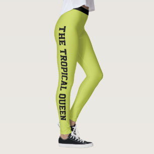 Leggings Clase de Vacaciones Personalizados Lima Verde Negr