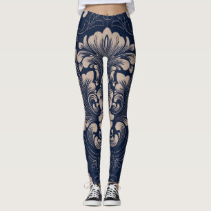 Leggings Clásica Damask Seamless Textura Victoriana