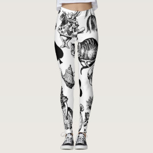 Leggings Clásico Alicia Conejo Blanco País de las Maravilla