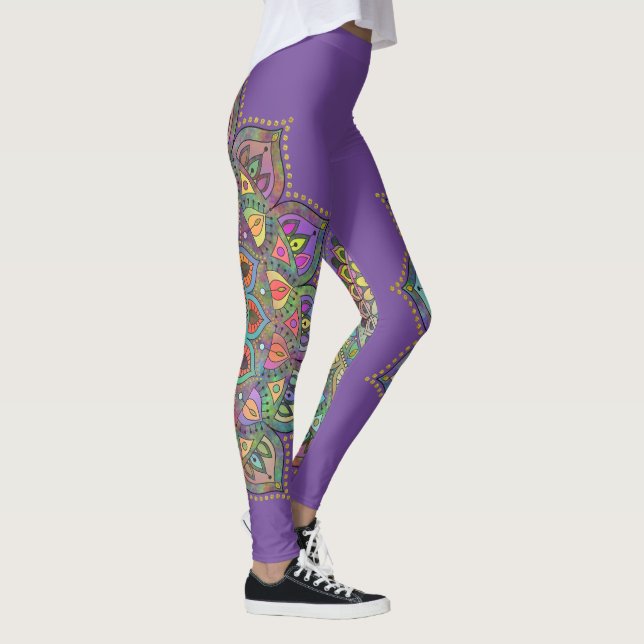 Leggings Clásico Colorido Mandala Estilo India 1 (Derecha)