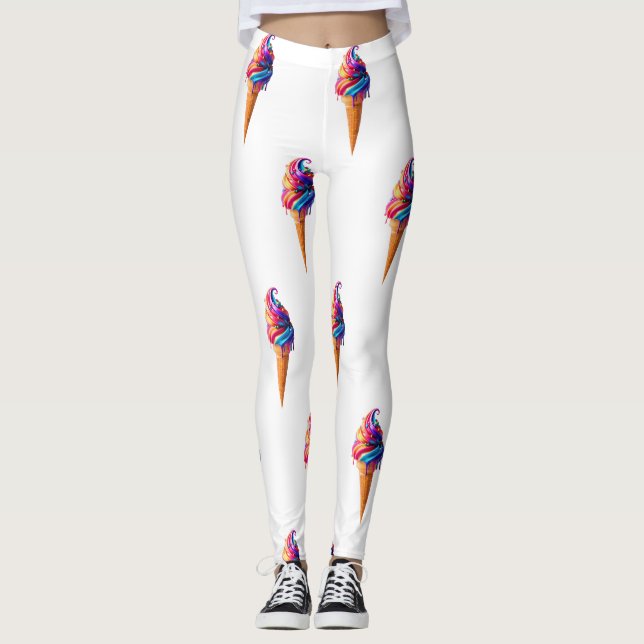 Leggings Clásico de helado de SlipperyJoe (Anverso)