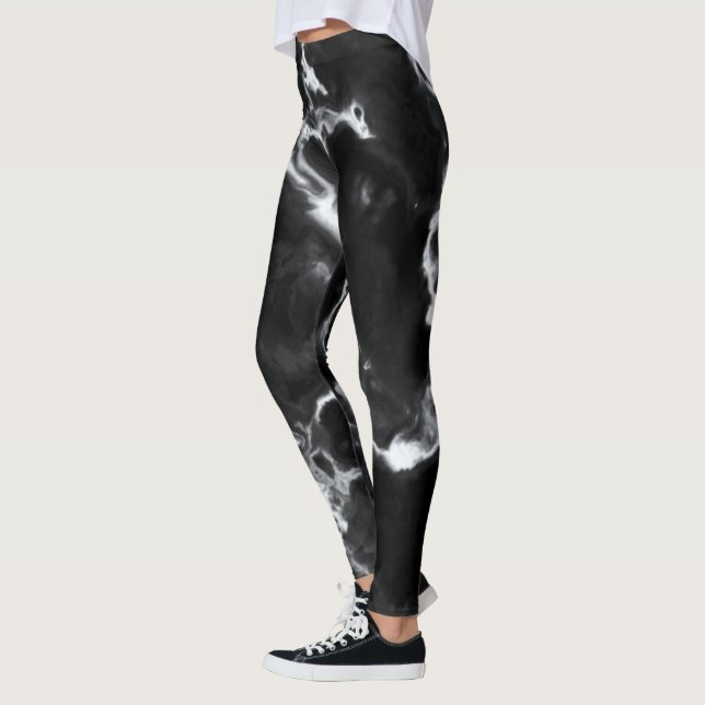 Leggings Clásico dique de personalizado blanco de mármol ne (Izquierda)