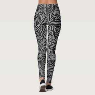 Leggings Clásico Gris y Negro Moderno