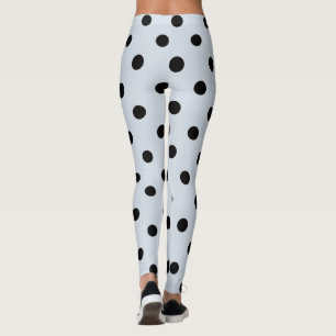 Leggings Clásico Patrón de Lunares Azules y Negros para las