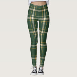 Leggings Clásico Plaid Verde de Navidad