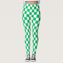 Leggings Classic green checkered