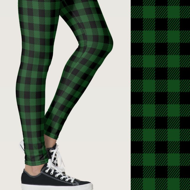 Leggings Classic hunter green black buffalo plaid patterned (Subido por el creador)