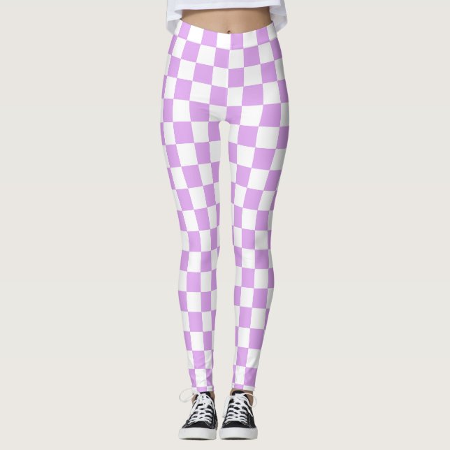 Leggings Classic light lavender checkerboard  (Anverso)