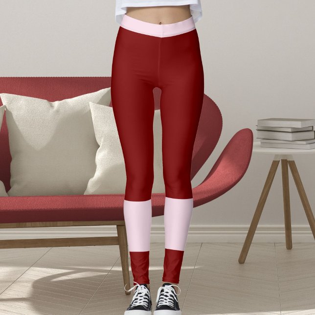 Leggings Classic Red Pink Valentine's Day Girlfriend Gift (Subido por el creador)