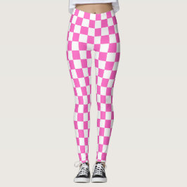 Leggings Classic visual pink checkerboard