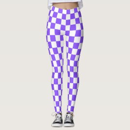Leggings Classic visual purple checkerboard