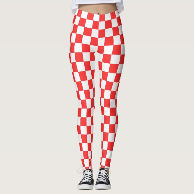 Leggings Classic visual red checkerboard  (Anverso)