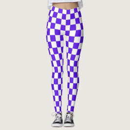 Leggings Classic visual violet checkerboard
