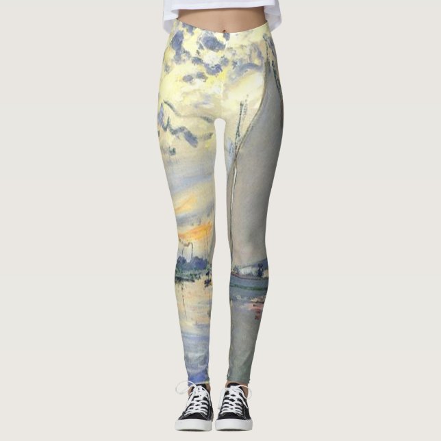Leggings Claude Monet - Barco De Navegación En Le Petit Gen (Anverso)