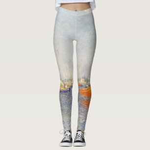 Leggings Claude Monet. Barcos rojos, Argenteuil