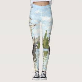 Leggings Claude Monet. Buques montando en el Sena en Ruán