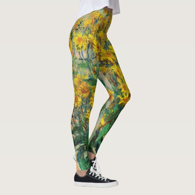 Leggings Claude Monet - Flores de alcachofa de Jerusalén (Derecha)