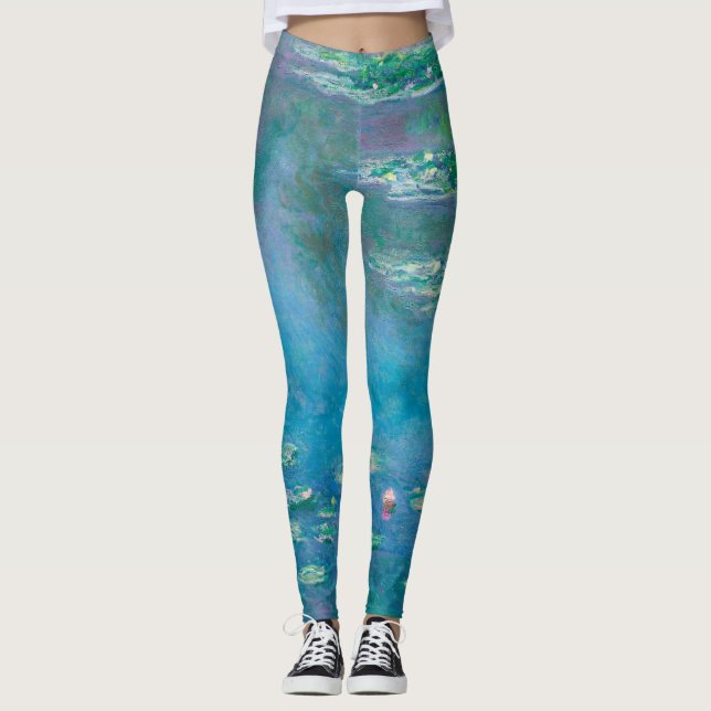 Leggings Claude Monet. Lilies de agua. Impresionismo francé (Anverso)