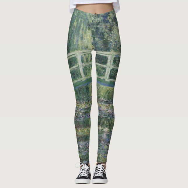 Leggings Claude Monet - Nieves Y Puente Japonés (Anverso)
