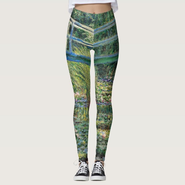 Leggings Claude Monet - Water Lily Pond y Puente Japanés (Anverso)