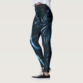Leggings Claves agudas curvadas o espinas de tonos azules