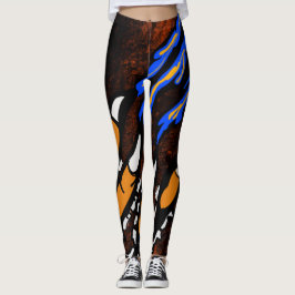 Leggings CLAVES naranjas Y NEGROS
